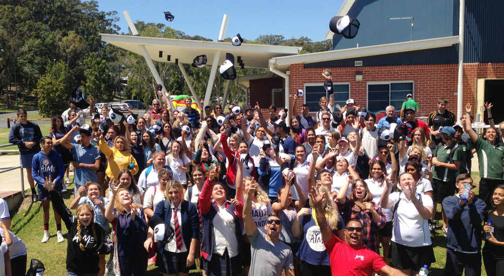 HIGH ACHIEVERS: The latest AIME graduates, their mentors and teachers celebrating at Southern Cross University. HIGH ACHIEVERS: The latest AIME graduates, their mentors and teachers celebrating at Southern Cross University.